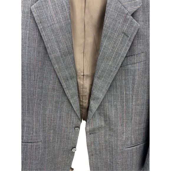 Perry Ellis men’s suit jacket gray made in the USA  virgin wool - Picture 1 of 11